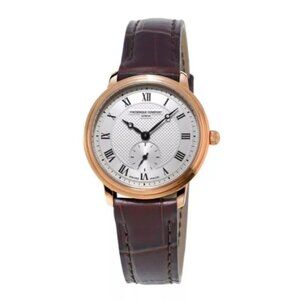Frederique Constant Women's Classics Quartz Rose Gold Guilloché Dial Watch